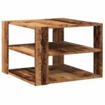 vidaXL konferenčný stolík Old Wood 58x58x40 cm Konštrukčné drevo – Obrázok 2