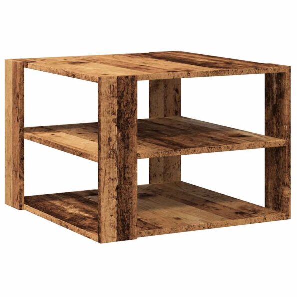 vidaXL konferenčný stolík Old Wood 58x58x40 cm Konštrukčné drevo – Obrázok 2