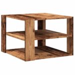 vidaXL konferenčný stolík Old Wood 58x58x40 cm Konštrukčné drevo – Obrázok 6