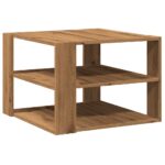 vidaXL Konferenčný stolík Artisan Dub 58x58x40 cm Konštrukčné drevo – Obrázok 6