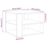 vidaXL Konferenčný stolík Artisan Dub 58x58x40 cm Konštrukčné drevo – Obrázok 9
