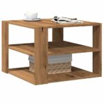 vidaXL Konferenčný stolík Artisan Dub 58x58x40 cm Konštrukčné drevo
