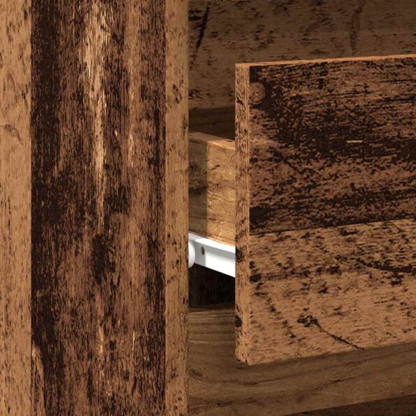 vidaXL Nočná skrinka Old Wood 40x35x62,5 cm Engineered Wood – Obrázok 9