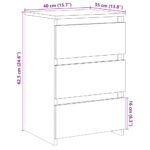 vidaXL Nočná skrinka Old Wood 40x35x62,5 cm Engineered Wood – Obrázok 11