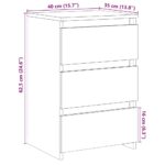 vidaXL Nočné skrinky 2 ks Staré drevo 40x35x62,5 cm Konštrukčné drevo – Obrázok 11