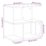 vidaXL Nočná skrinka Artisan Dub 50x30x51,5 cm Drevo – Obrázok 9