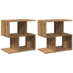 vidaXL Nočné skrinky 2 ks Dub Artisan 50x30x51,5 cm Drevo – Obrázok 2