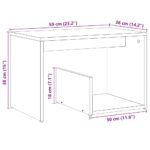 VidaXL Príručný stolík Artisan Dub 59x36x38 cm Upravené drevo – Obrázok 9