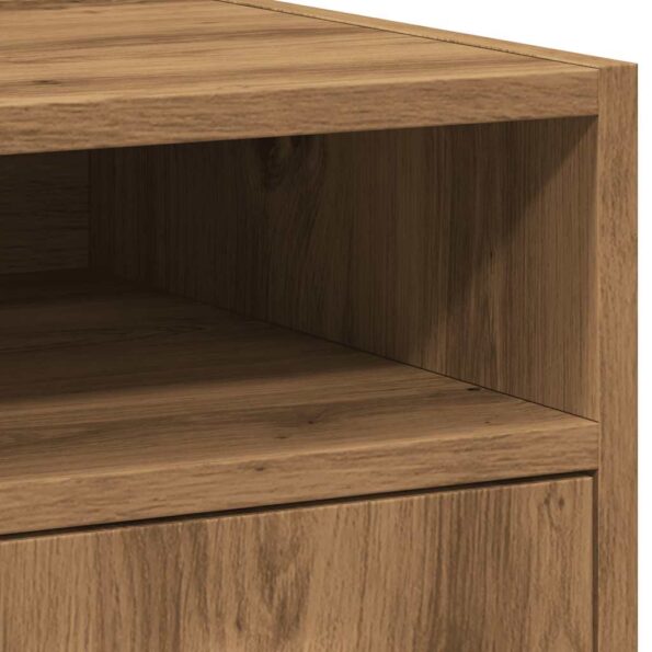 vidaXL Skrinka s kolieskami Dub Artisan 33x38x60 cm Konštrukčné drevo – Obrázok 7