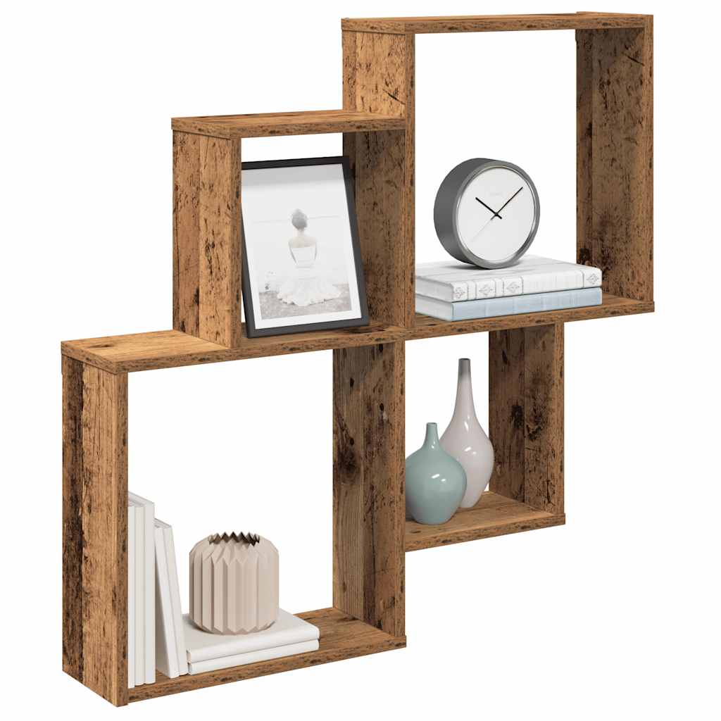 VXL8721158439635_m_en_hd_1.jpg vidaXL Nástenná polica Staré drevo 80x15x78,5 cm Konštruktérske drevo – Obrázok 1
