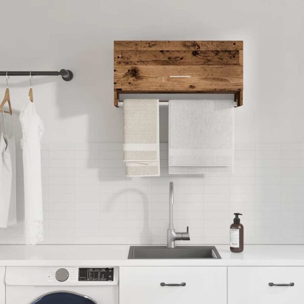 vidaXL skriňa Old Wood 70x32,5x35 cm Engineered Wood – Obrázok 3