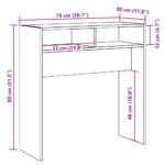 VidaXL Konzolový stolík Old Wood 78x30x80 cm Engineered Wood – Obrázok 9