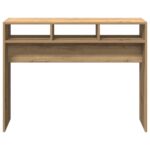 vidaXL Konzolový stolík Artisan Dub 105x30x80 cm Konštruktérske drevo – Obrázok 4