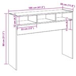 vidaXL Konzolový stolík Artisan Dub 105x30x80 cm Konštruktérske drevo – Obrázok 9
