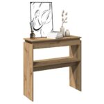 vidaXL Konzolový stolík Artisan Dub 80x30x80 cm Konštruktérske drevo – Obrázok 3