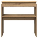 vidaXL Konzolový stolík Artisan Dub 80x30x80 cm Konštruktérske drevo – Obrázok 4
