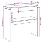 vidaXL Konzolový stolík Artisan Dub 80x30x80 cm Konštruktérske drevo – Obrázok 9
