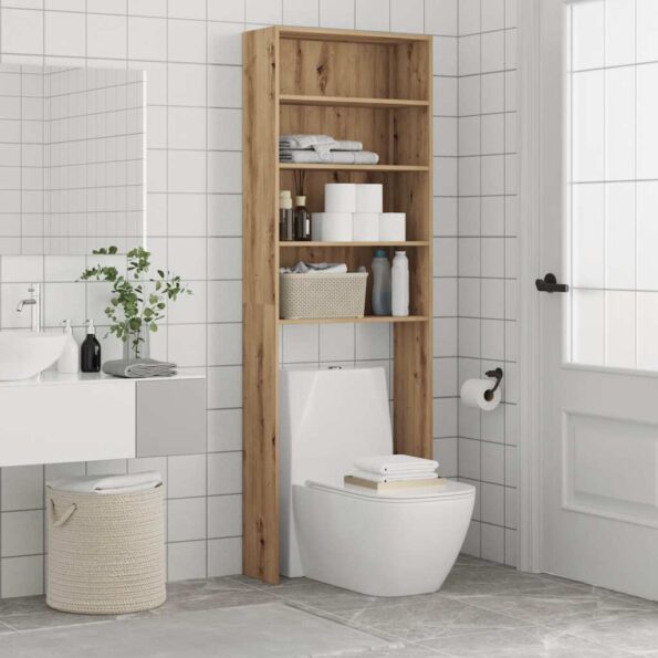 vidaXL Skrinka do práčky Artisan Dub 64x24x190 cm – Obrázok 5