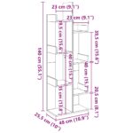 VidaXL Knižnica Staré drevo 48x25,5x140 cm Drevo – Obrázok 9