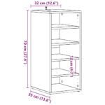 vidaXL Skrinky na topánky 2 ks staré drevo 32x35x70 cm drevotrieska – Obrázok 11