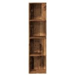 vidaXL rohová skrinka Old Wood 33x33x132 cm Engineered Wood – Obrázok 4