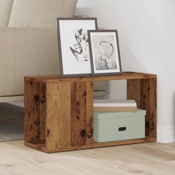 vidaXL TV skrinka Old Wood 60x24x32cm Engineered Wood – Obrázok 3