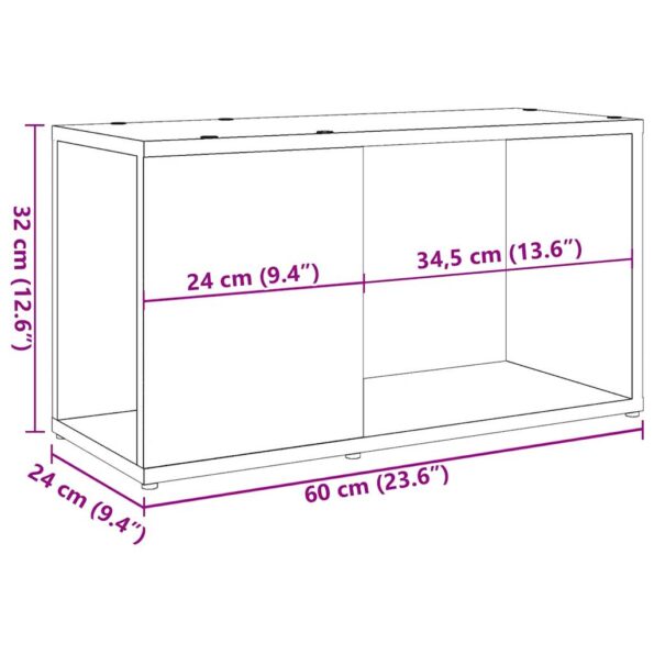 vidaXL TV skrinka Old Wood 60x24x32cm Engineered Wood – Obrázok 10