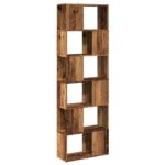 vidaXL Skriňa na knihy/Izbový prepážka Old Wood 60x24x186 cm – Obrázok 2