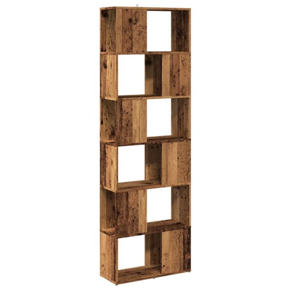 vidaXL Skriňa na knihy/Izbový prepážka Old Wood 60x24x186 cm – Obrázok 2