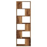 vidaXL Skriňa na knihy/Izbový prepážka Old Wood 60x24x186 cm – Obrázok 4