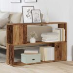 VidaXL knižnica Old Wood 100x24x63 cm Engineered Wood – Obrázok 3