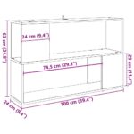 VidaXL knižnica Old Wood 100x24x63 cm Engineered Wood – Obrázok 9