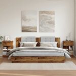 vidaXL Nočné skrinky 2 ks Staré drevo 40x35x65 cm Konštruktérske drevo – Obrázok 3
