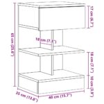 vidaXL Nočné skrinky 2 ks Staré drevo 40x35x65 cm Konštruktérske drevo – Obrázok 10