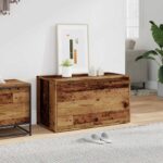 vidaXL Lavica do predsiene 80x40x45 cm Old Wood Engineered Wood – Obrázok 3
