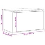 vidaXL Lavica do predsiene 80x40x45 cm Old Wood Engineered Wood – Obrázok 10