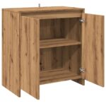 vidaXL Komoda dub artisan 70x41x75 cm spracované drevo – Obrázok 7