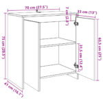 vidaXL Komoda dub artisan 70x41x75 cm spracované drevo – Obrázok 10