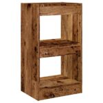 vidaXL Skriňa na knihy/Izbový prepážka Old Wood 40x30x72 cm – Obrázok 6