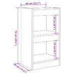 vidaXL knižnica/predeľovač izieb Artisan Dub 40x30x72 cm – Obrázok 9