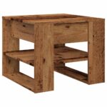 vidaXL Konferenčný stolík staré drevo 55,5x55x45 cm spracované drevo – Obrázok 2