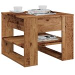 vidaXL Konferenčný stolík staré drevo 55,5x55x45 cm spracované drevo