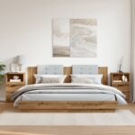 vidaXL Nočné stolíky 2 ks dub artisan 40x36x65 cm kompozitné drevo – Obrázok 4