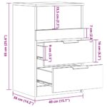 vidaXL Nočné stolíky 2 ks dub artisan 40x36x65 cm kompozitné drevo – Obrázok 11