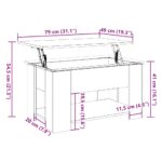 vidaXL konferenčný stolík Old Wood 79x49x41 cm Konštrukčné drevo – Obrázok 12