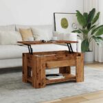 vidaXL konferenčný stolík Old Wood 79x49x41 cm Konštrukčné drevo – Obrázok 4