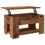 vidaXL konferenčný stolík Old Wood 79x49x41 cm Konštrukčné drevo – Obrázok 8