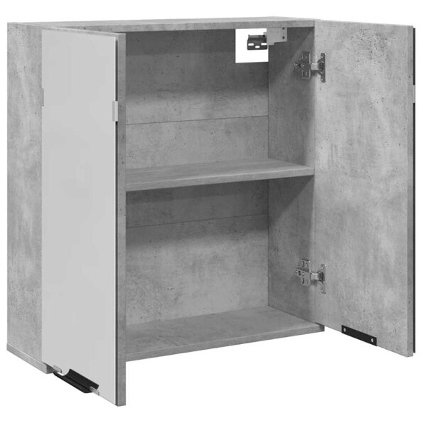 vidaXL Zrkadlová skrinka do kúpeľne Betónová sivá 64x20x66,5 cm – Obrázok 7