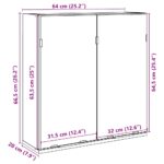 vidaXL Zrkadlová skrinka do kúpeľne Betónová sivá 64x20x66,5 cm – Obrázok 11