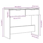 vidaXL Konzolový stolík Old Wood 90x36x75 cm Engineered Wood – Obrázok 10